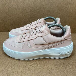 Nike Air Force 1 PLT.AF.ORM Pink Womens Sneakers Size 9.5 Leather Lightweight